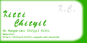 kitti chityil business card